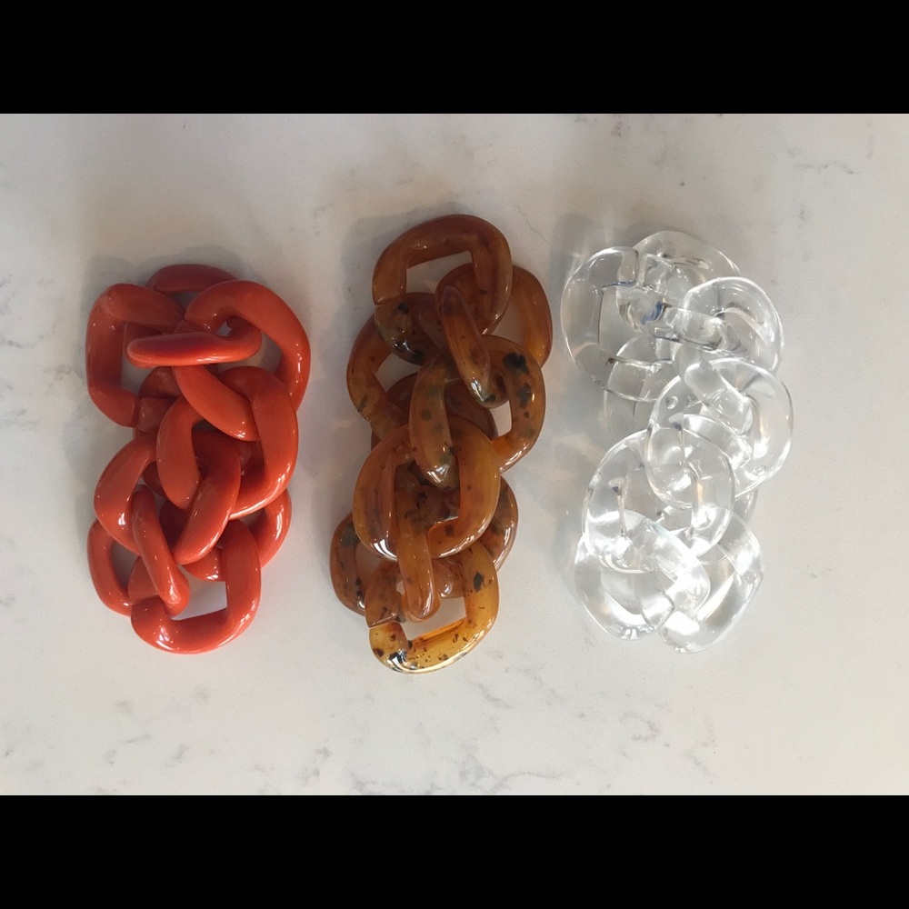 Resin bracelets. Set of 3.